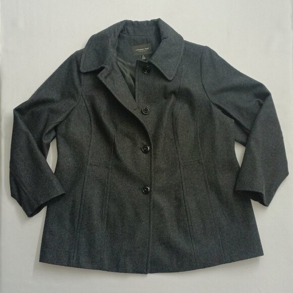 LONDON FOG Collections Women's Pea coat. Plus Size 1X - Picture 3 of 8